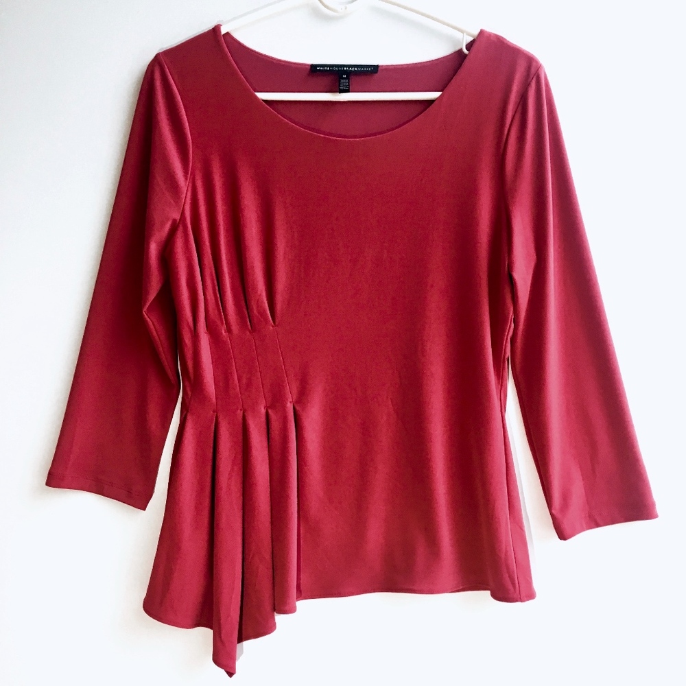 NWOT Pink Pleated Top M